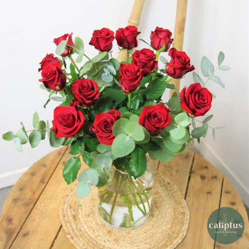 Bouquet Passion Roses rouges 60cm Livraison de bouquets de fleurs pas cher caliptus