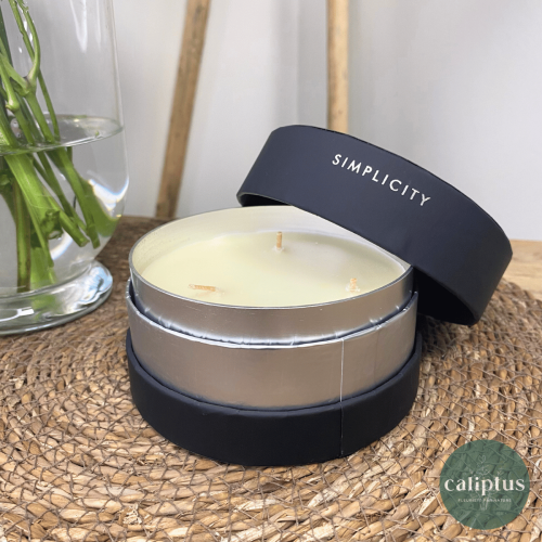 Coffret Bougie "Simplicity" Noir Senteurs pas cher caliptus