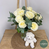 Bouquet Naissance Livraison de Fleurs coupées pas cher caliptus