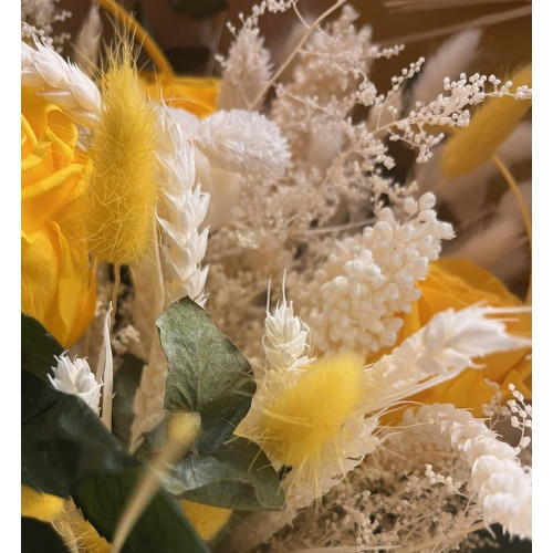 Bouquet Éclat Solaire Fleurs séchées pas cher caliptus