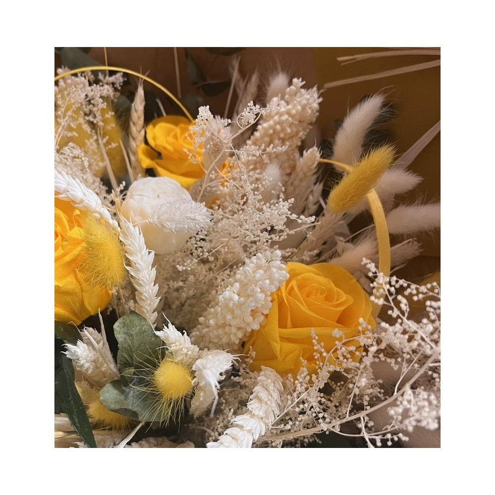 Bouquet Éclat Solaire Fleurs séchées pas cher caliptus