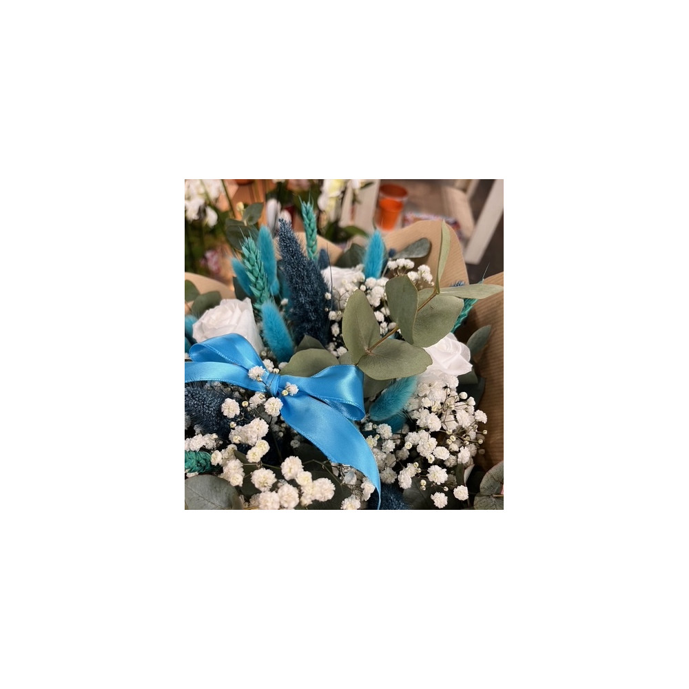Bouquet Horizon Azur Fleurs séchées pas cher caliptus