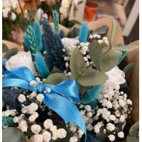 Bouquet Horizon Azur Fleurs séchées pas cher caliptus