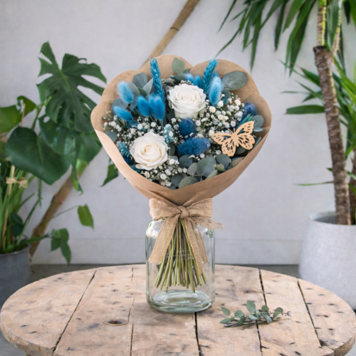 Bouquet Horizon Azur Fleurs séchées pas cher caliptus