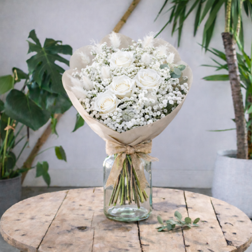 Bouquet Sérénité de Soie Fleurs séchées pas cher caliptus