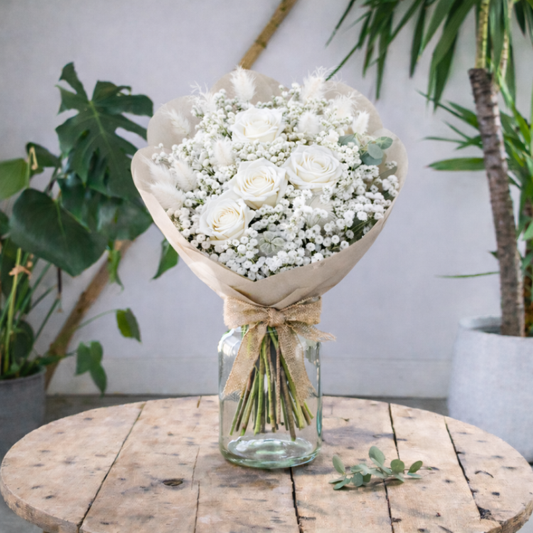 Bouquet Sérénité de Soie Fleurs séchées pas cher caliptus