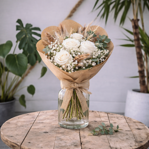 Bouquet Bohème Intemporel Fleurs séchées pas cher caliptus