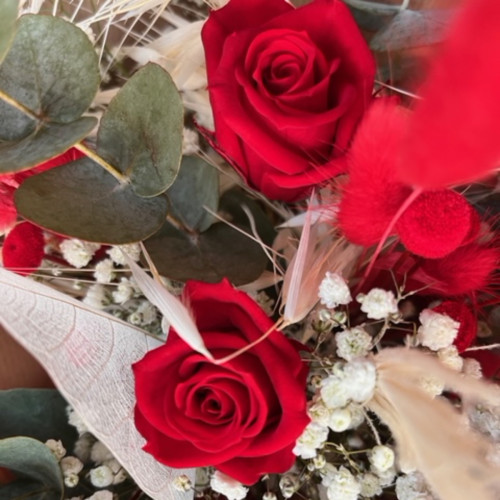 Bouquet Passion Ardente Fleurs séchées pas cher caliptus