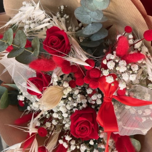 Bouquet Passion Ardente Fleurs séchées pas cher caliptus