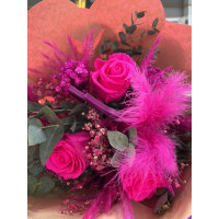 Bouquet Fuschia Taille L Fleurs séchées pas cher caliptus