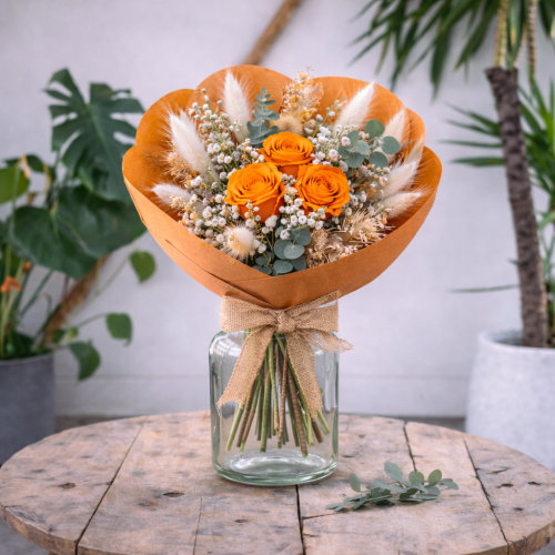 Bouquet Douceur d’Ambre Fleurs séchées pas cher caliptus