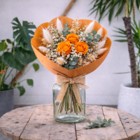 Bouquet Douceur d’Ambre Fleurs séchées pas cher caliptus